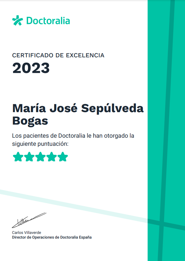 Certificado Doctoralia 2021 Gabinete Psicología Aplicada Iluro